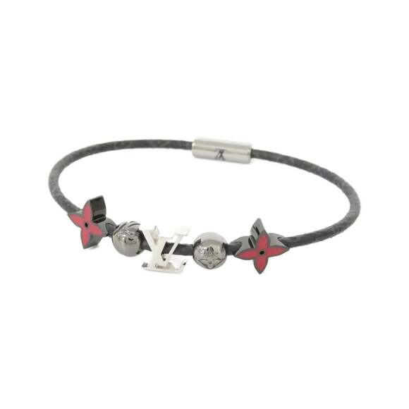 Louis Vuitton Monogram Eclipse Bracelet LV Gravity 21cm M8121D